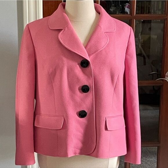 Jones Studio Separates Lined Blazer Jacket Pink 24W - Picture 2 of 6